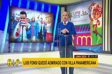 Luis Fonsi quedó maravillado con la Villa Panamericana de Lima