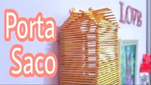 Como fazer um porta saco de palito