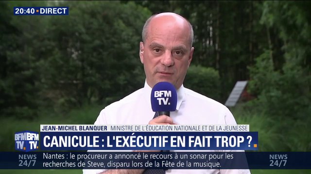 Canicule: pour Jean-Michel Blanquer, ce n'est pas une mauvaise chose de faire de la communication