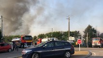 Impressionnant incendie entre Nécy et La Hoguette