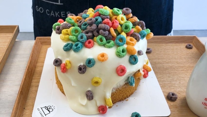 Two LA-based businesses collaborated to make cakes that are dripping in cereal and yogurt