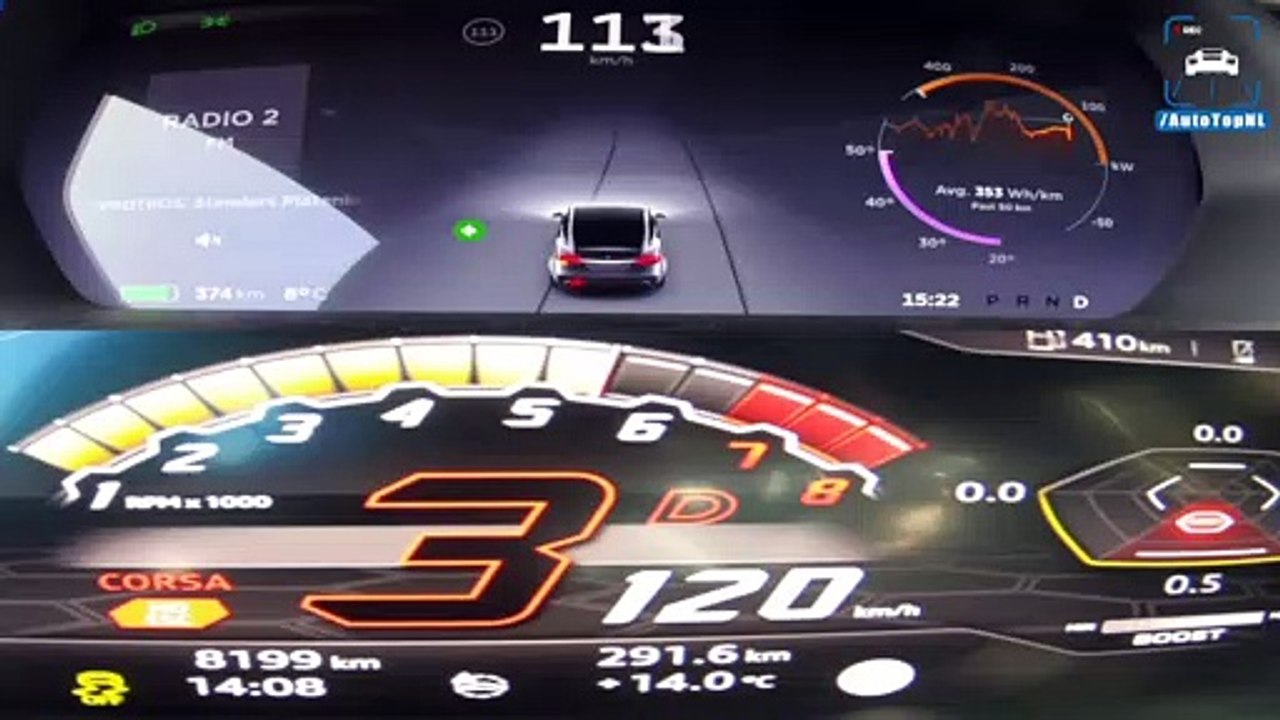 Lamborghini Urus vs Tesla Model X P100D 0-240km/h ACCELERATION & AUTOBAHN POV by AutoTopNL