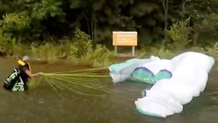 Rescuing A Paraglider Caught In A Bad Storm