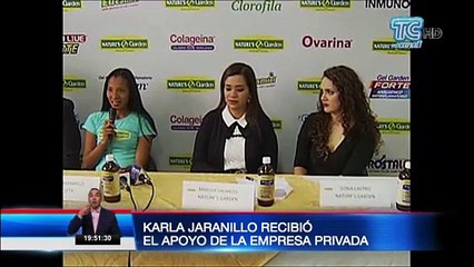 Karla Jaramillo recibió apoyo de empresa privada