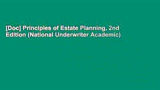 [Doc] Principles of Estate Planning, 2nd Edition (National Underwriter Academic)