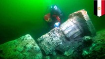Ancient temples, relics found in submerged city near Egypt