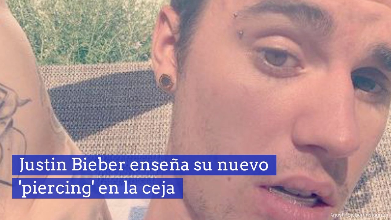 Justin Bieber enseña su nuevo 'piercing' en la ceja