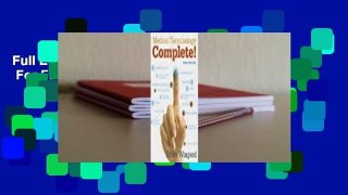 Full E-book Medical Terminology Complete!  For Full