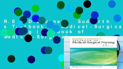 R.E.A.D Brunner   Suddarth s Textbook of Medical-Surgical Nursing (Textbook of Medical-Surgical