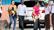 Sunny Leone's Kids Run Away From Her To Click Pictures With Photographers