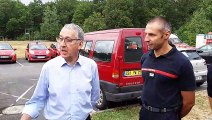Plus de 500 pompiers engagés pour combattre les feux de récolte dans l'Eure, dont 119 d'autres départements qui reçoivent les félicitations de Pascal Lehongre, le président du Département