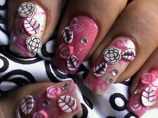 _Cute in Pink_ _ A Fimo cane Nail art DIY
