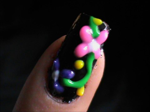 3D Flowers SLIDE SHOW - Easy flowers nail designs