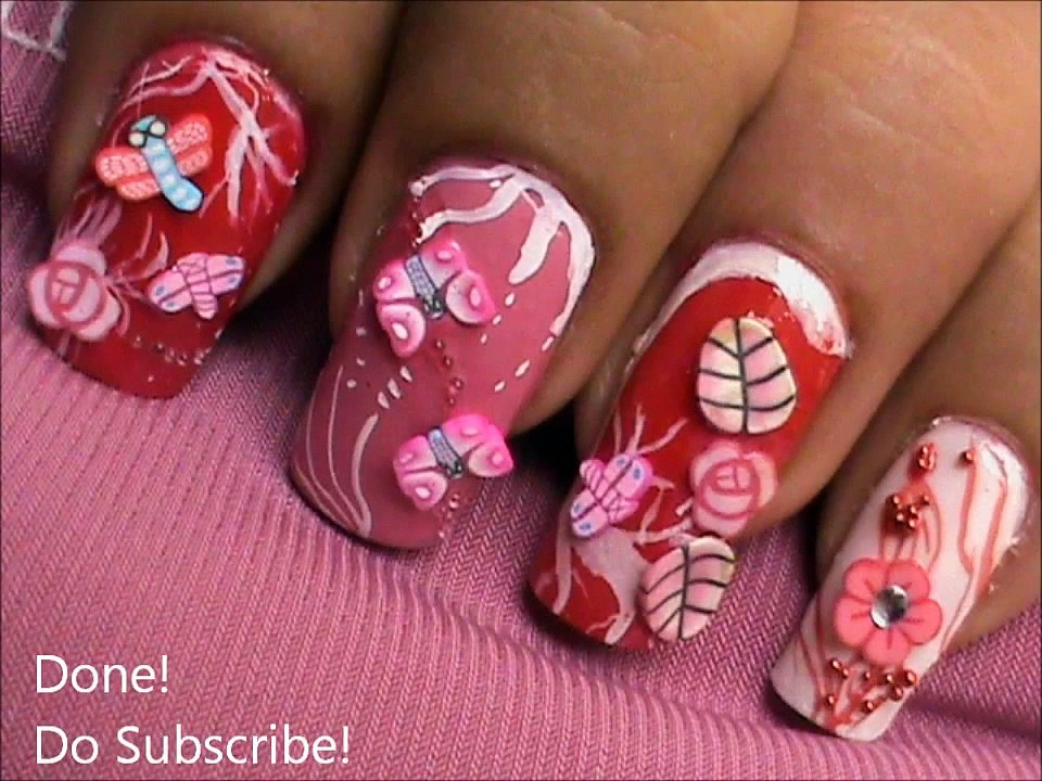 Diary Of A Butterfly - A Fimo Canes Nail Art Tutorial !