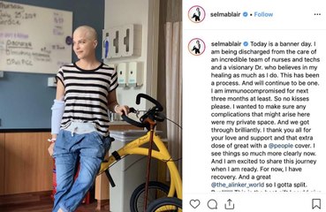 Selma Blair finishes intense round of MS treatment
