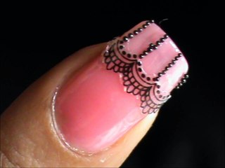 Sticker - Lace nail design tutorial !