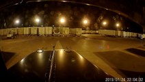 Truck Loses Load Making Tight Turn