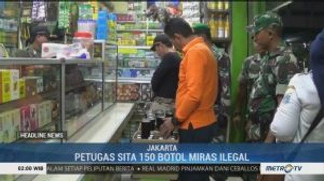 Satpol PP Sita 150 Botol Miras di Pejaten Barat