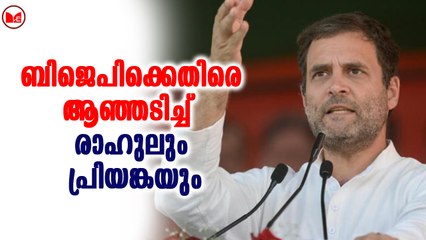 ബിജെപിക്കെതിരെ ആഞ്ഞടിച്ച്  രാഹുലും പ്രിയങ്കയും
