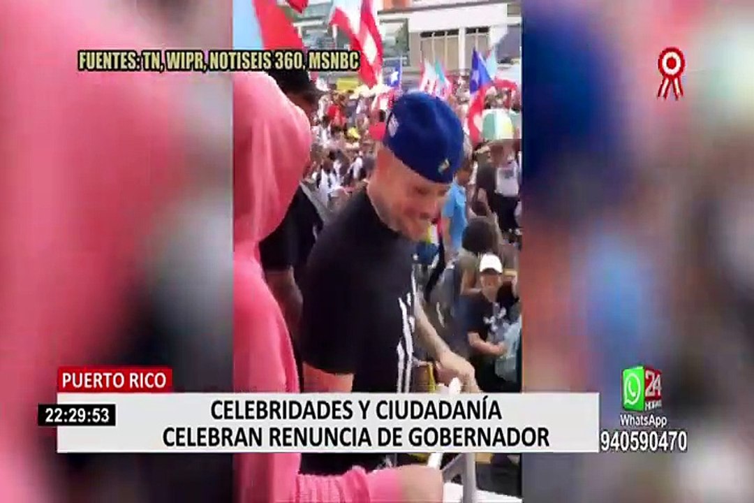 Puerto Rico: ciudadanos y celebridades festejaron renuncia de gobernador