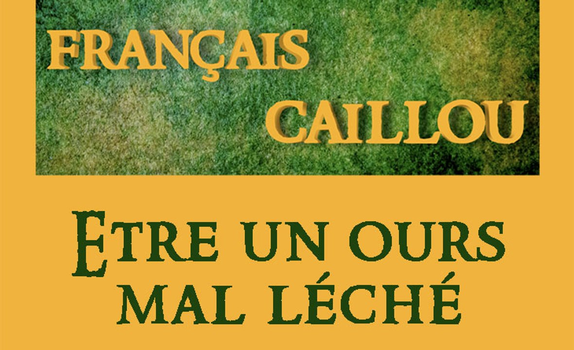 Français caillou / Définition du jour : Être un ours  mal léché