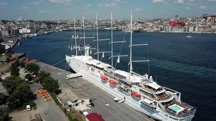 DÜNYANIN EN BÜYÜK YELKENLİ KRUVAZİYER GEMİLERİNDEN BİRİ İSTANBUL'A DEMİRLEDİ -2