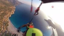 Base Jump sporcusu uçuşuyla heyecanlandırdı