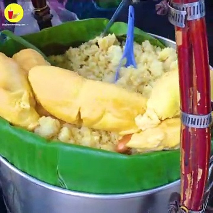 Ngon thôi rồi XÔI VÒ SẦU RIÊNG NGUYÊN MÚI giá hợp lý khỏi chê - Durian rice I Vietnamese Food