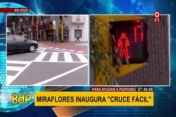 Miraflores: inauguran primer cruce peatonal múltiple