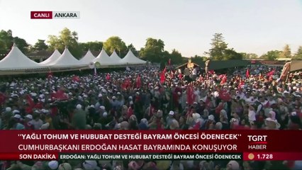 Cumhurbaşkanı Erdoğan Geleneksel Hasat Bayramı'nda Konuşma Yaptı