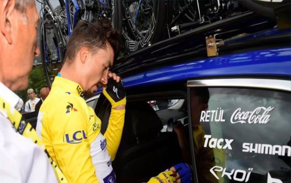 La 19e étape du Tour de France cycliste a été arrêtée en raison d’un éboulement de pierres sur la route en direction de Tignes