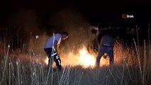 Bingöl’de 100 dönüm alan alev alev böyle yandı