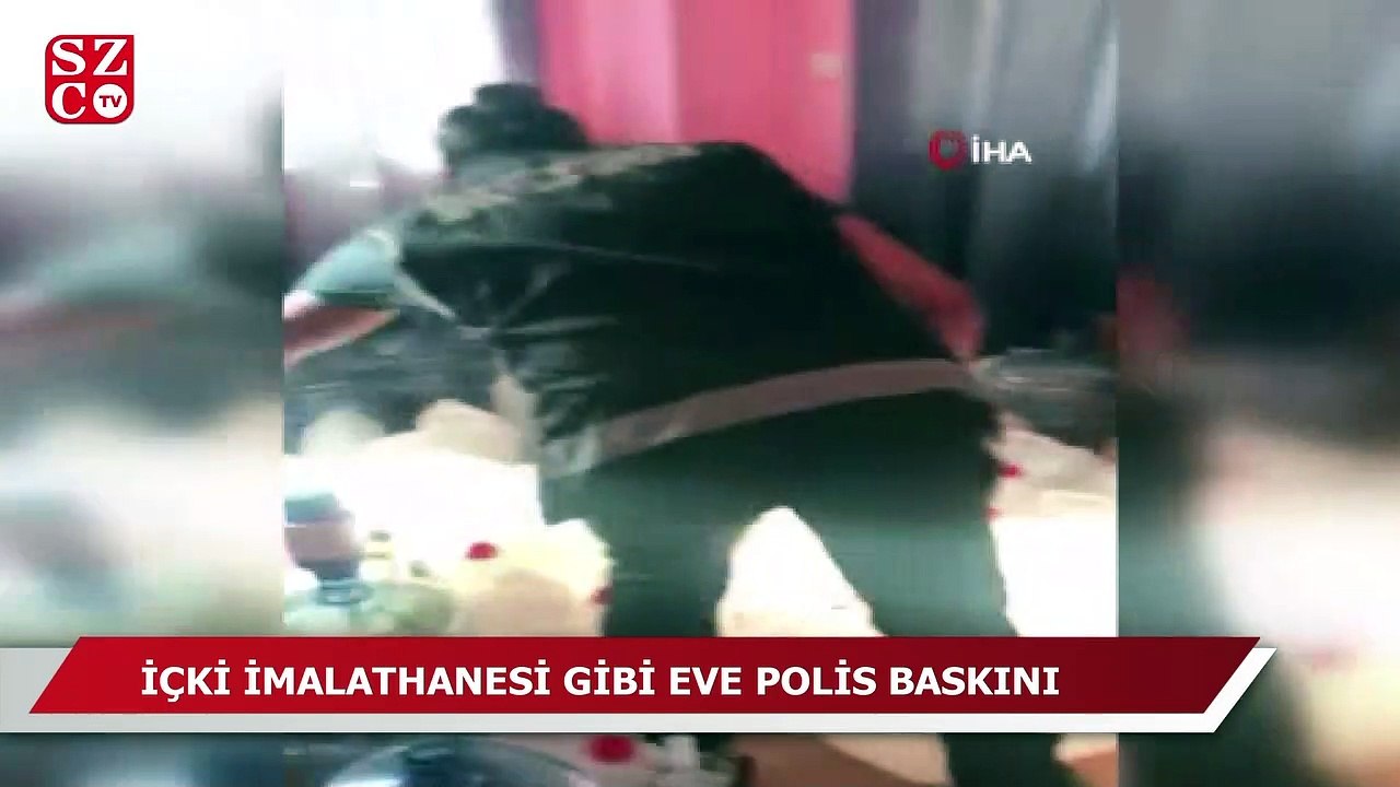 Alanya’da içki imalathanesi gibi eve polis baskını