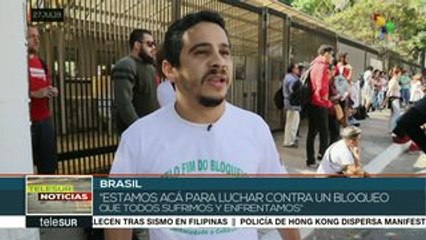 Organizaciones brasileñas exigen el cese del bloqueo contra Cuba