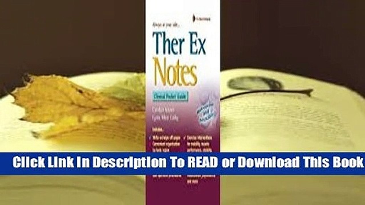 [Read] Therapeutic Exercise Notes  For Trial