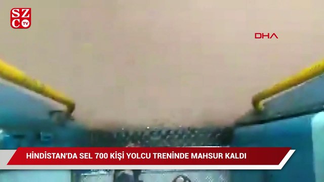Hindistan'da sel 700 kişi yolcu treninde mahsur kaldı