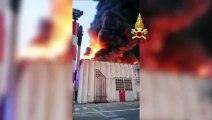 Porto Torres (SS) - Incendio capannone (26.07.19)