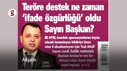 AYM'nin barış akademisyenleri kararı 'gazete'lerde