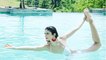 Pooja Batra enjoys yoga in Swimming Pool; Check out | FilmiBeat