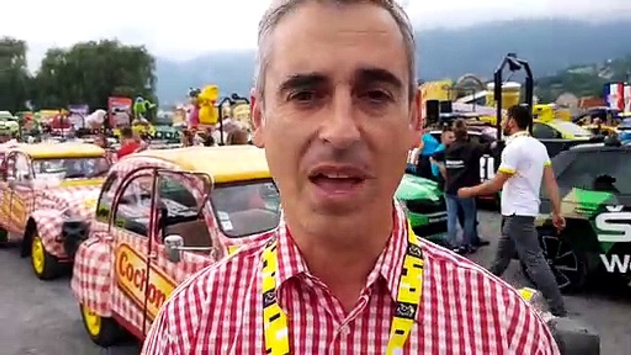 Stéphane Domecq, coordinateur pour la marque Cochonou sur le Tour de France
