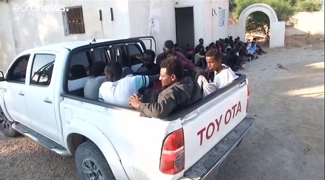 Dozens of bodies of migrants who perished in the Mediterranean wash up on Libya's shoreline