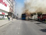 Esenyurt'ta iki katlı otobüs alev alev yandı