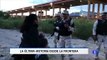 Una madre y su hijo de seis años intentan pasar  la frontera de México a Estados Unidos sin éxito