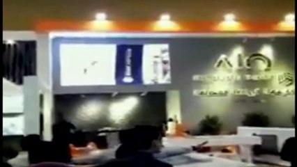 مشاجرة بالكراسى والطفايات بين شركتى "إيدج" و"نيكست هوم" للصراع على الزبائن بمعرض الأهرام العقارى