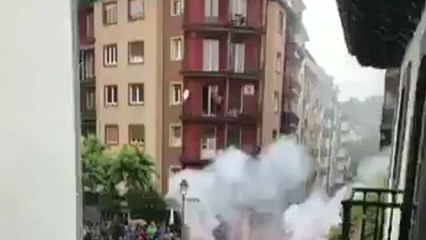 Homenaje al etarra Jose Javier Zabaleta 'Baldo', en Hernani (Guipúzcoa).
