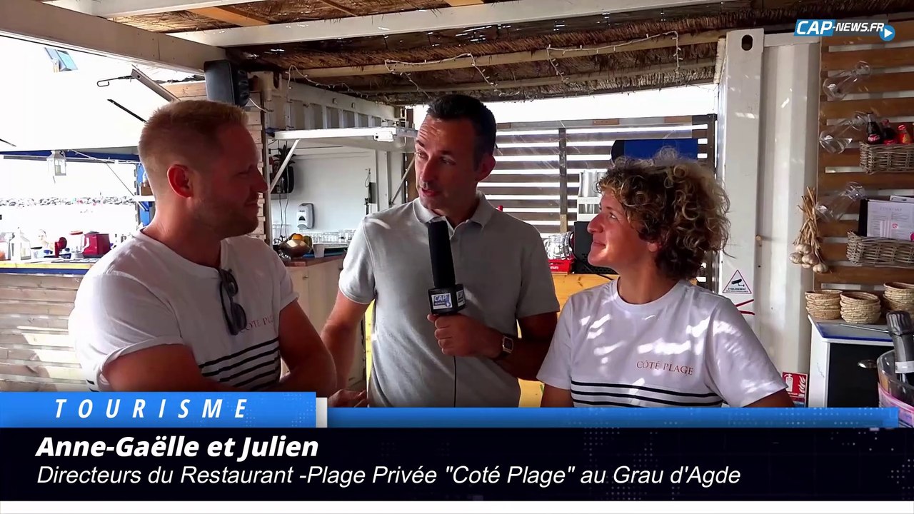Tourisme : reportage Restaurant Plage Privée "Coté Plage" au Grau d'Adde