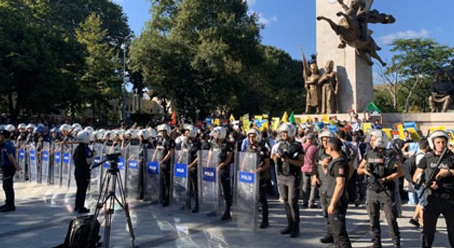 Suriyelilerin eyleminde ortalık karıştı