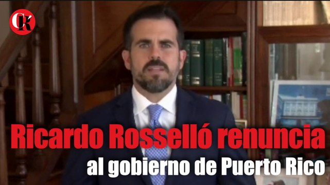 Ricardo Rosselló renuncia al gobierno de Puerto Rico