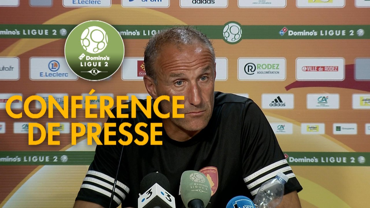 Conférence de presse Rodez Aveyron Football - AJ Auxerre (2-0) : Laurent PEYRELADE (RAF) - Jean-Marc FURLAN (AJA) - 2019/2020
