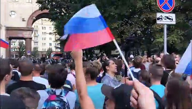Протесты и задержания в Москве